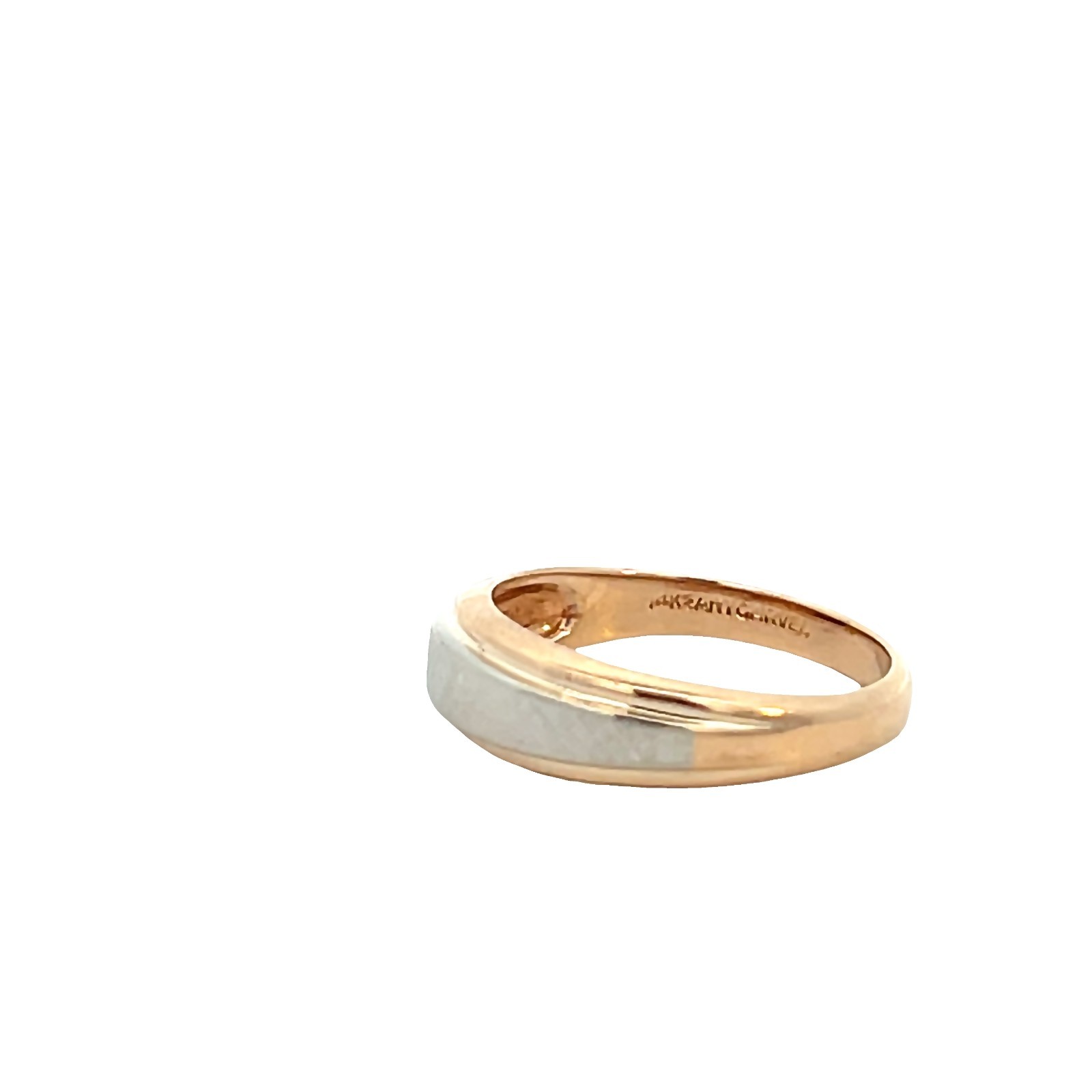 Artcarved 14k yellow white gold Design 6.5mm wedding band gents men’s size 9 NEW