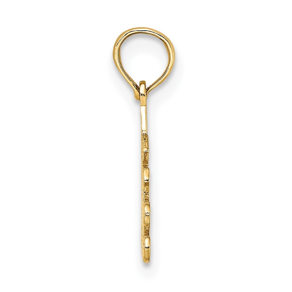 10K Yellow Gold 100% SAGITTARIUS Zodiac Charm Pendant L 14mm, W 17.4mm