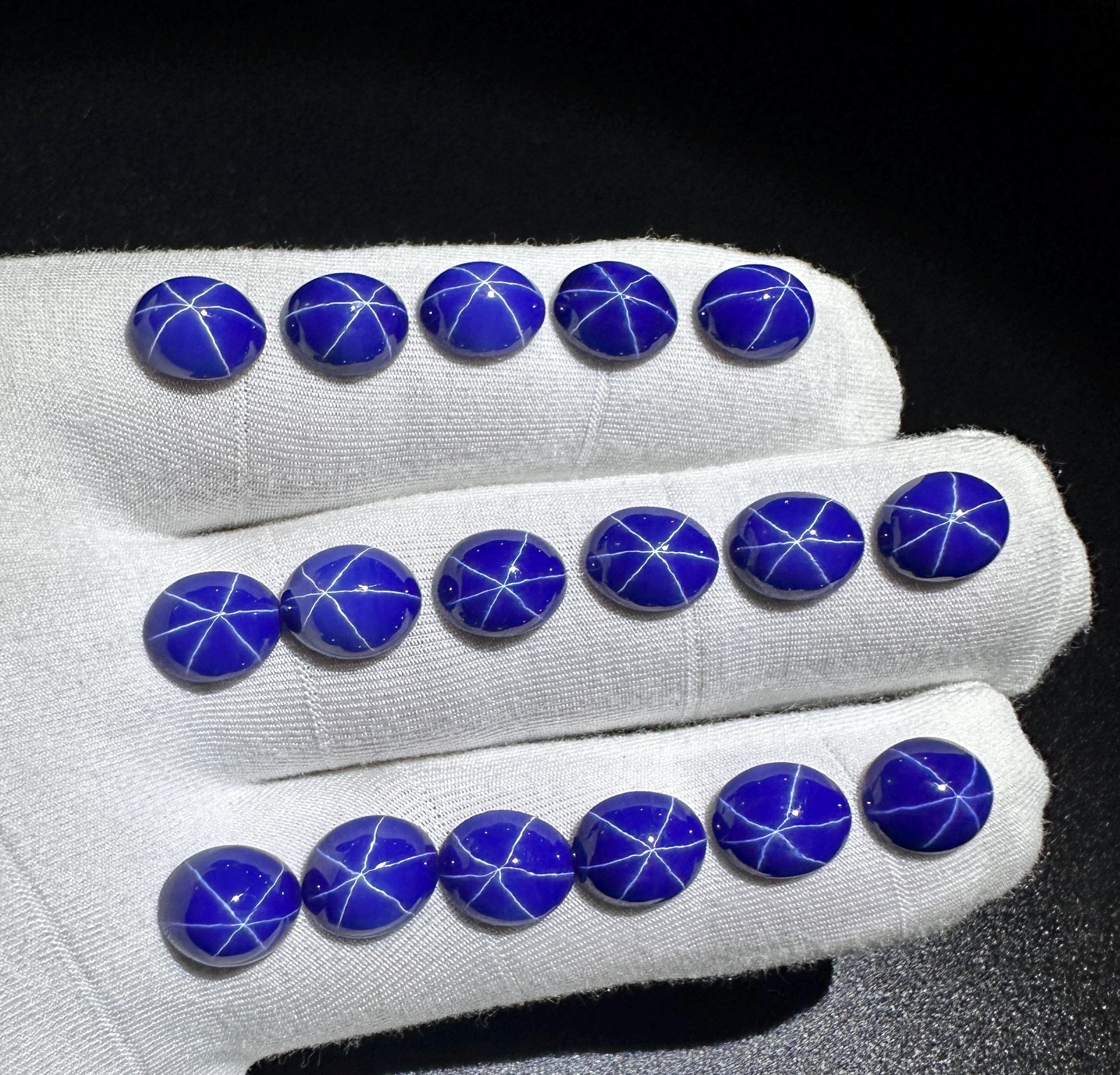 Blue 6 Ray Star Blue Star Sapphire Cabochon Gemstone Size 6 x8 mm to 10 x 14