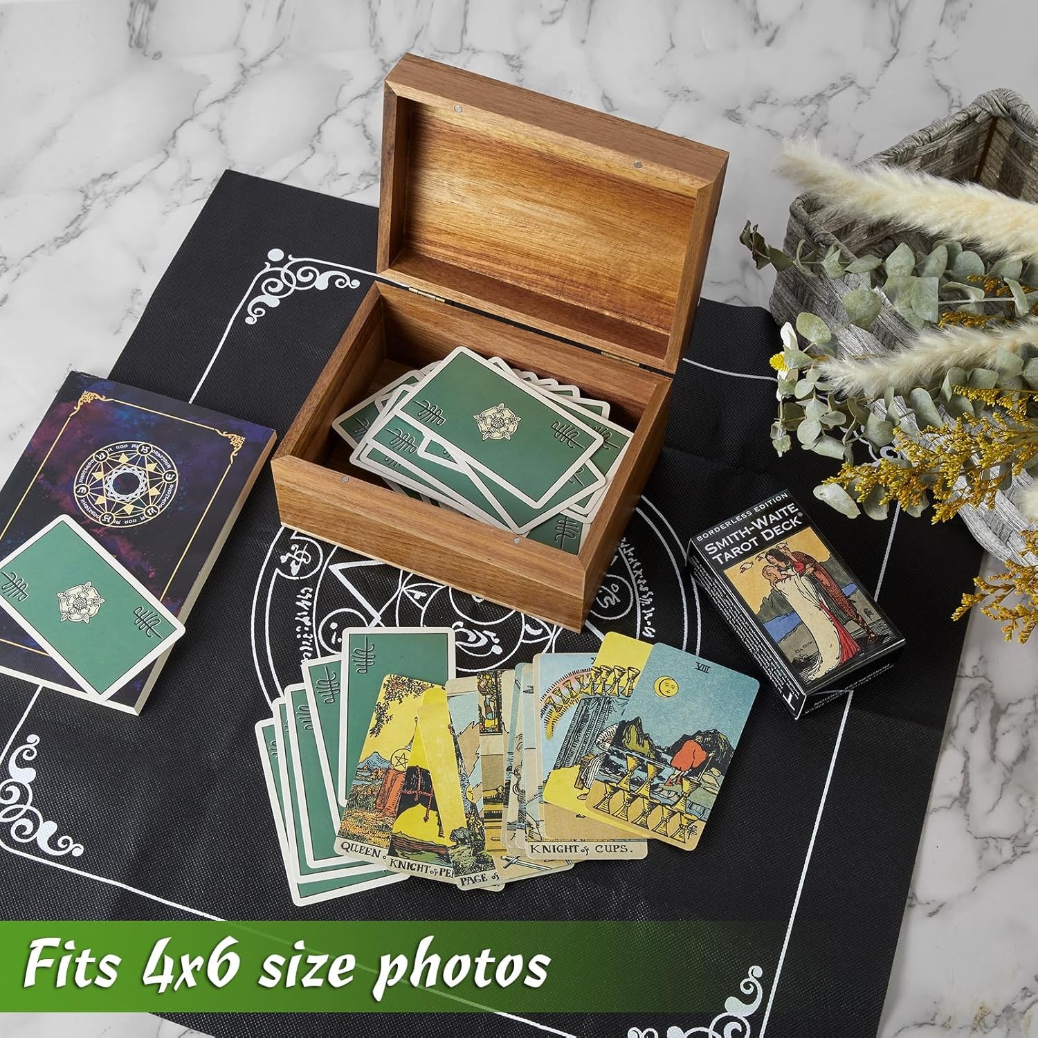 Keepsake Box, Acacia Wood Memory Box with Hinged Lids, Wooden Jewelry Box,