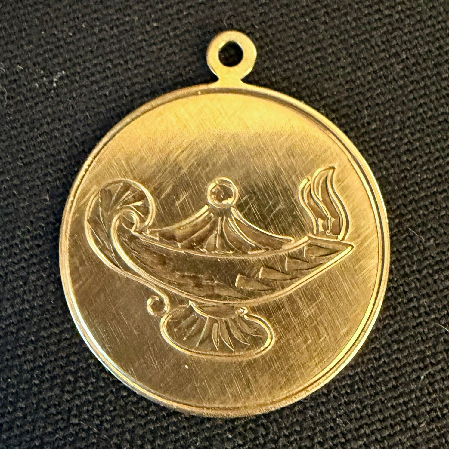 Vintage Wells Inc 1/20 12K GF Genie Lamp Pendant Charm Gold Filled Aladdin 3.6g