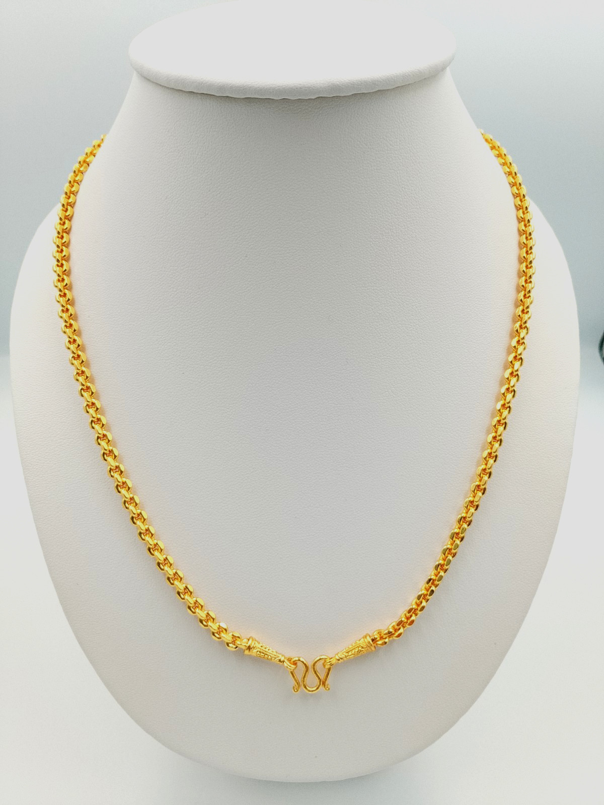 5 MM Gold Chain 22K 23K 24K Thai Baht Yellow Gold GP Filled Necklace 22 in 36 g.