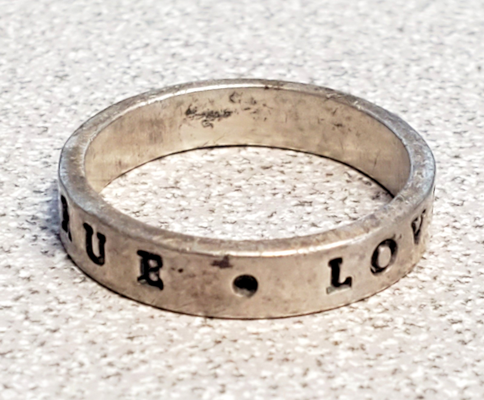 925 BDS True Love Waits Ring 7 Sterling Silver 3g Wedding Band Purity Reminder
