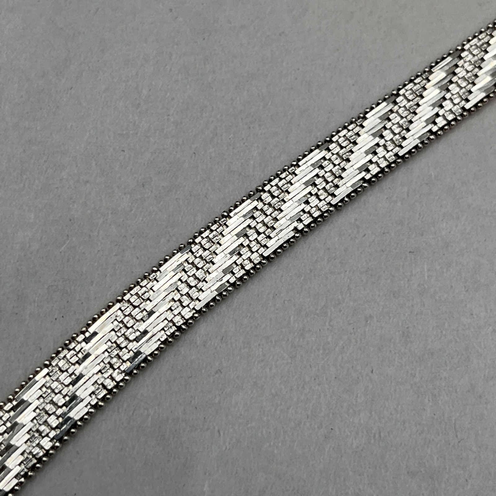 Vintage Riccio Sterling Silver Bracelet 7.5″ Long 24.9g 9.7mm Wide