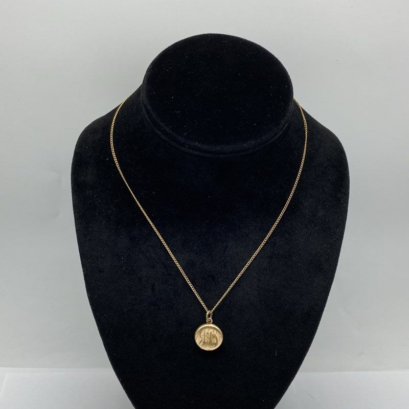 Vintage 12K Gold Filled Jewelry Lot Monogram Locket Heart Pendants Earrings 9g