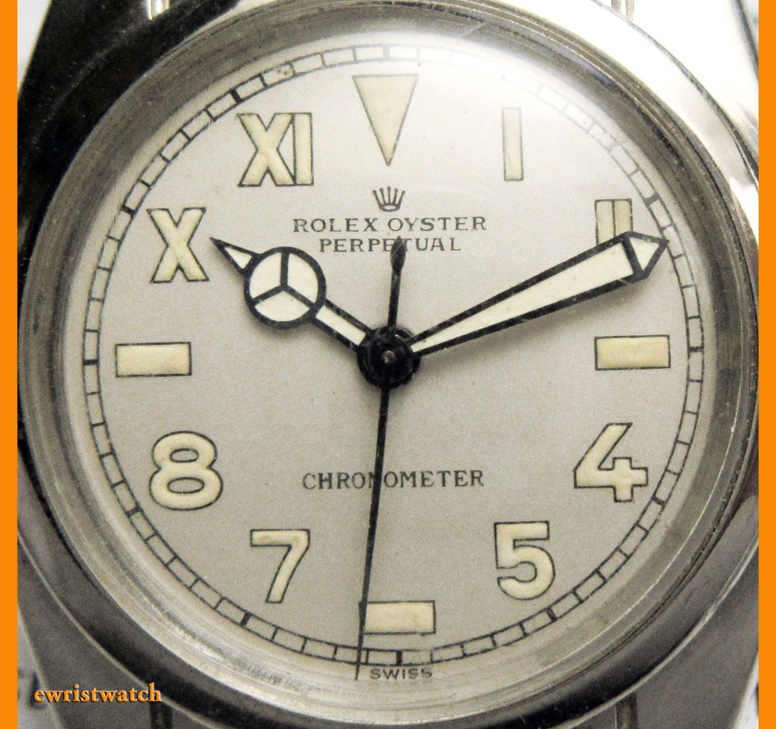 VTG Rolex Oyster Perpetual Chronometer Bubbleback California Dial w/BOR Bracelet