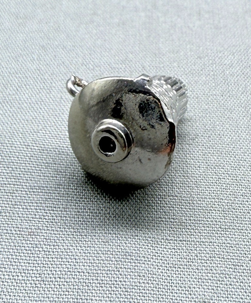 Vintage Sterling Silver Mercury Space Capsule Charm NASA Astronaut Opens 3D