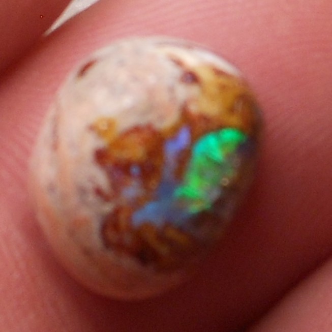 6.54ct Mexican Fire Opal Freeform Cabochon 12.6 x 10.3 x 6.4mm (A Beauty)