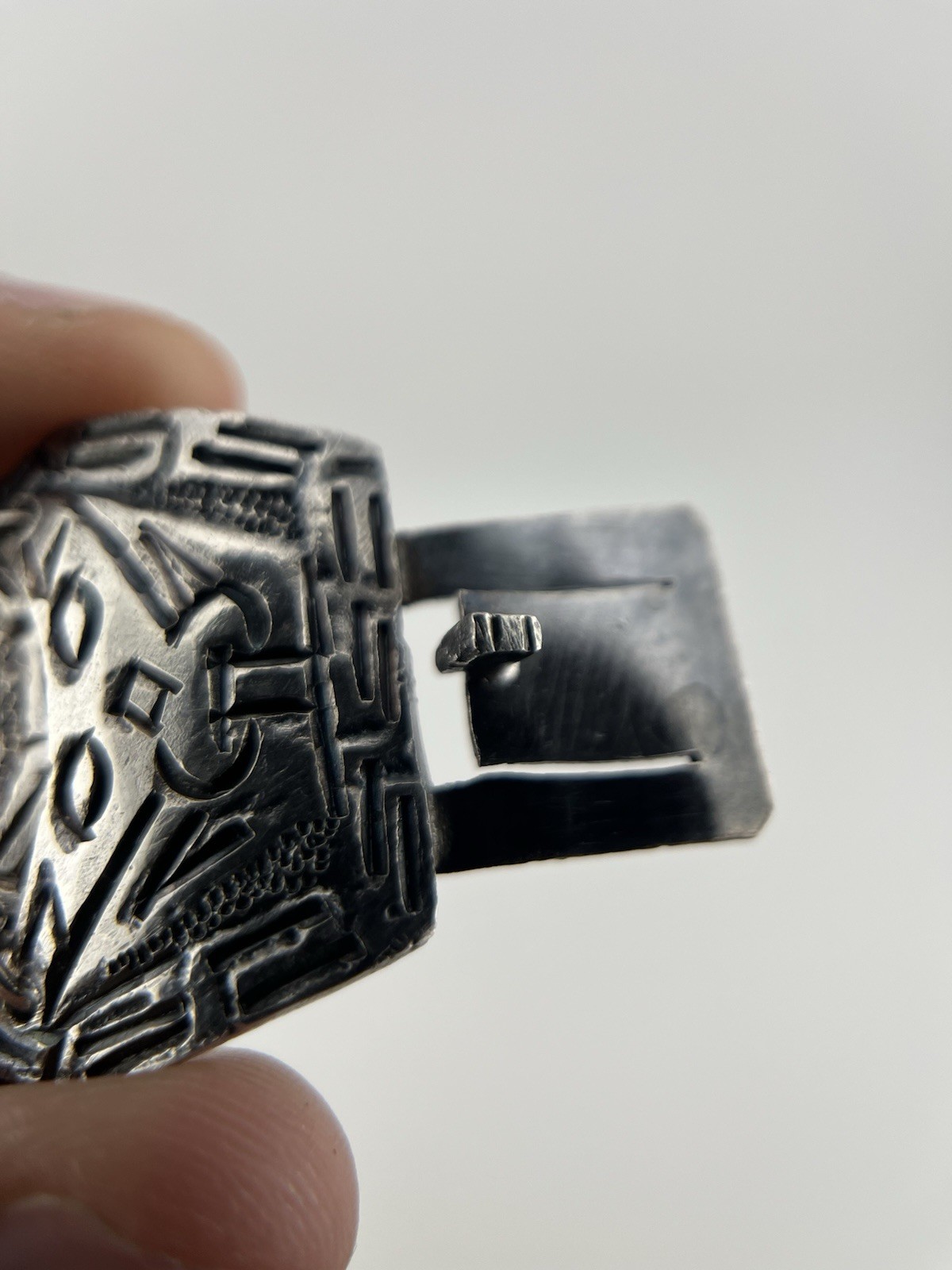 Vintage Peru 925 Graduating panel bracelet Size 7.5 A3