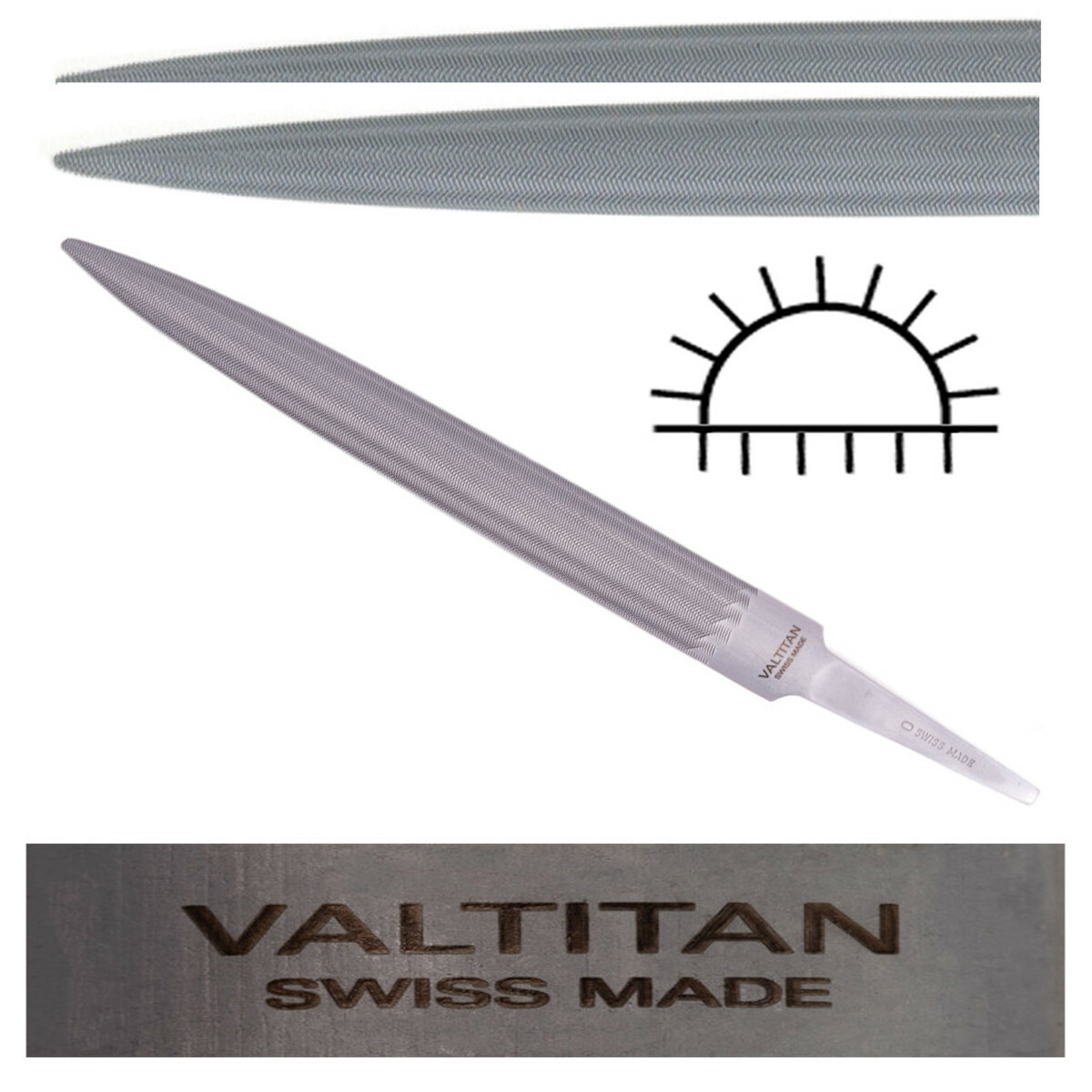 GLARDON-VALLORBE VALTITAN HALF-ROUND HAND PRECISION FILES – LPV1560