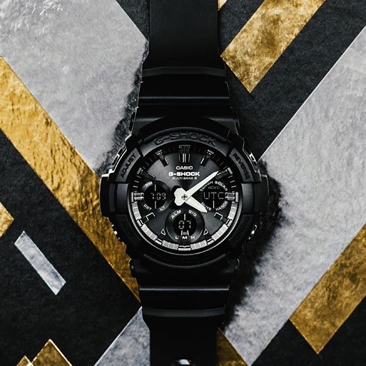 CASIO G SHOCK Radio Reception Tough Solar GAW 100B 1AJF Black Men’s Watch New