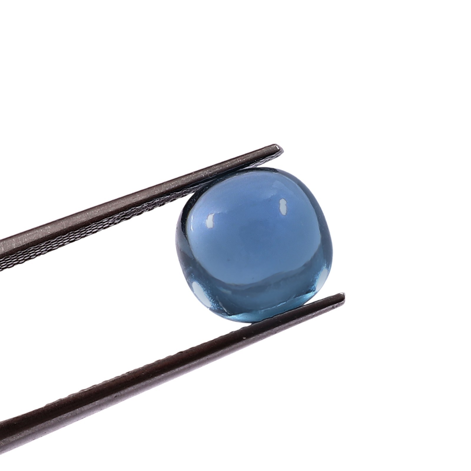 Natural Brazilian Aquamarine Cushion Cabochon Loose Gemstone 10×10 MM – 6.35 CT