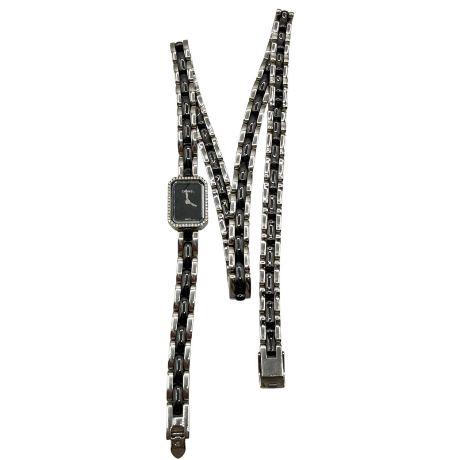 Chanel Première 18K White Gold Diamond Bezel Triple Wrap Watch O.N. 39306 w/ Box