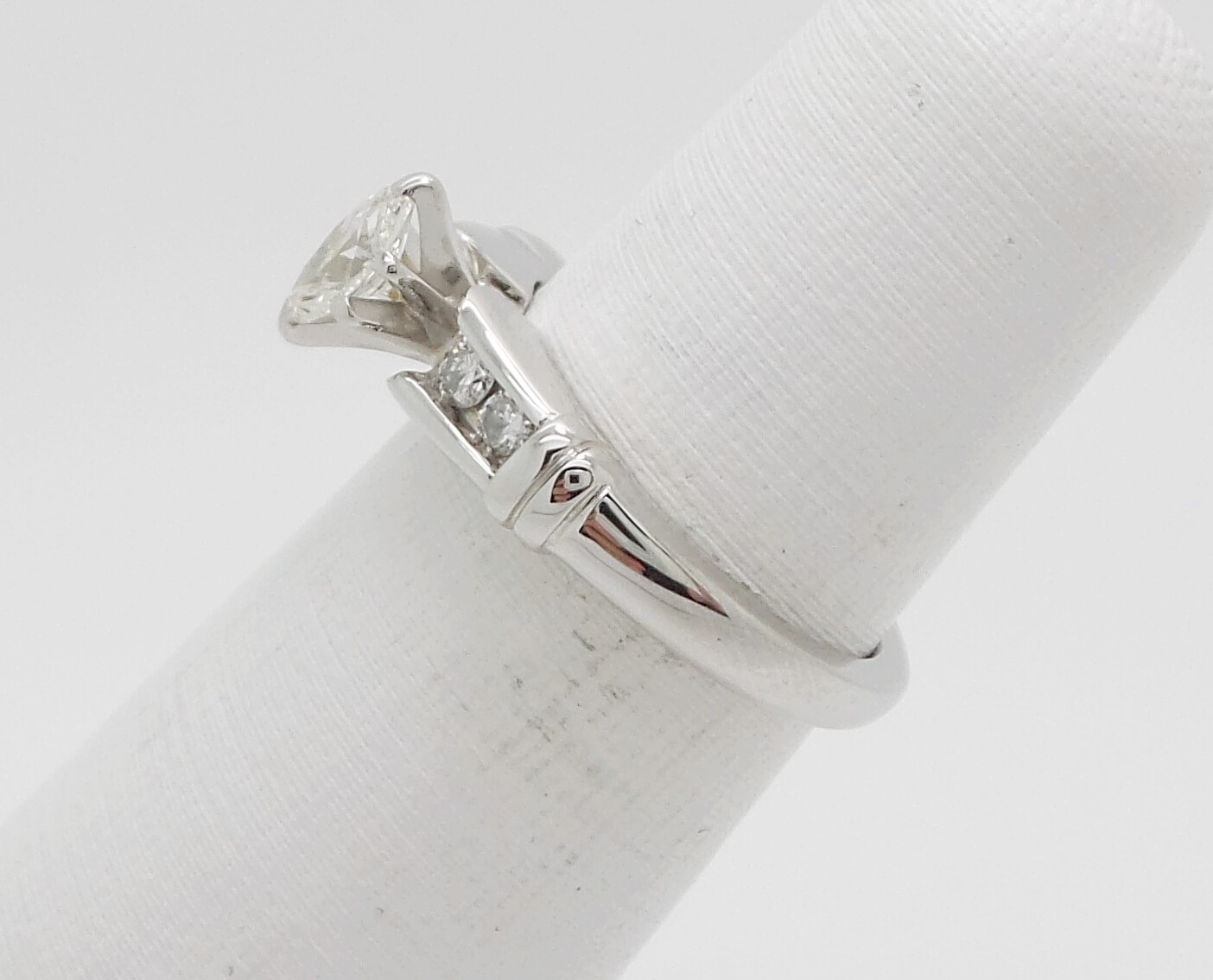Vintage 1/2CT Natural Marquise Diamond Engagement Wedding Ring 14K White Gold