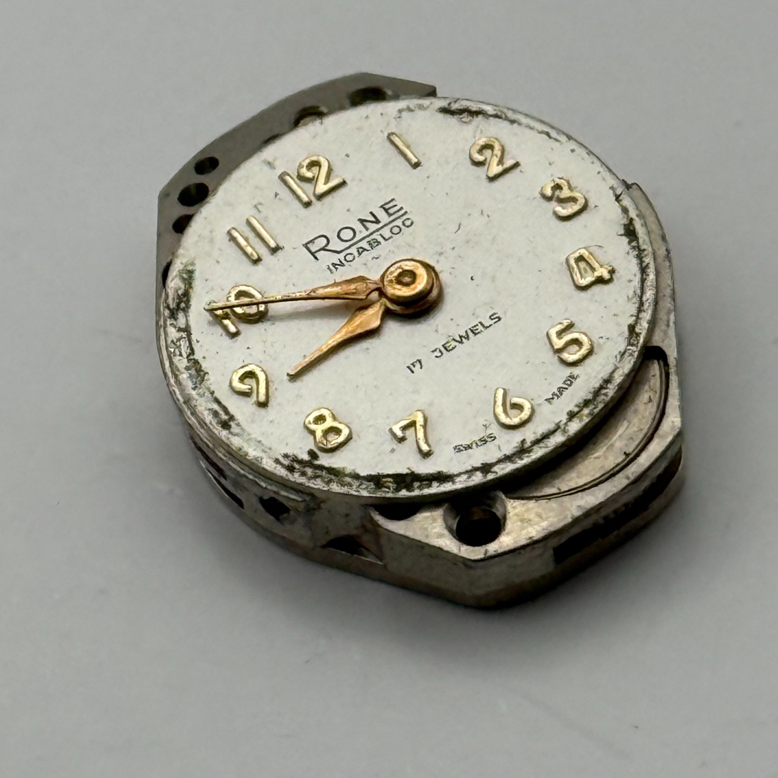 FHF 69-21 Watch Movement Rone 17 Jewels Swiss Manual Wind Parts Repair 15.3mm
