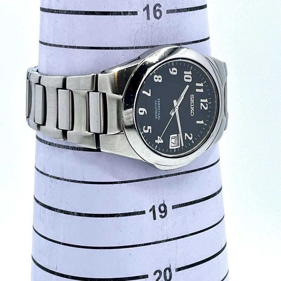 SEIKO Authentic Perpetual Calendar Quartz Black Dial Stainless Steel Watch 8F32