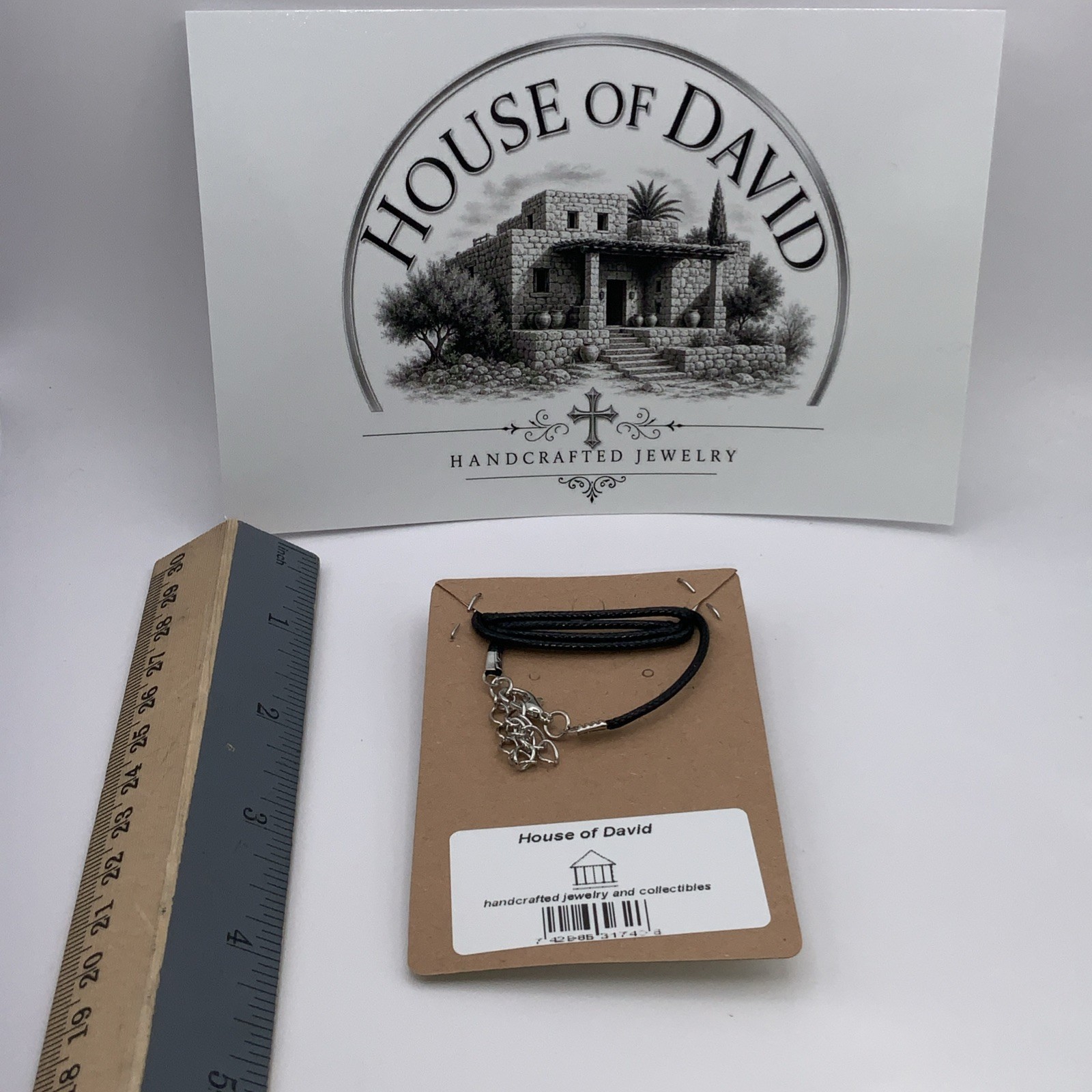 House Of David Handmade Cross Necklace Floating 3D Pearls