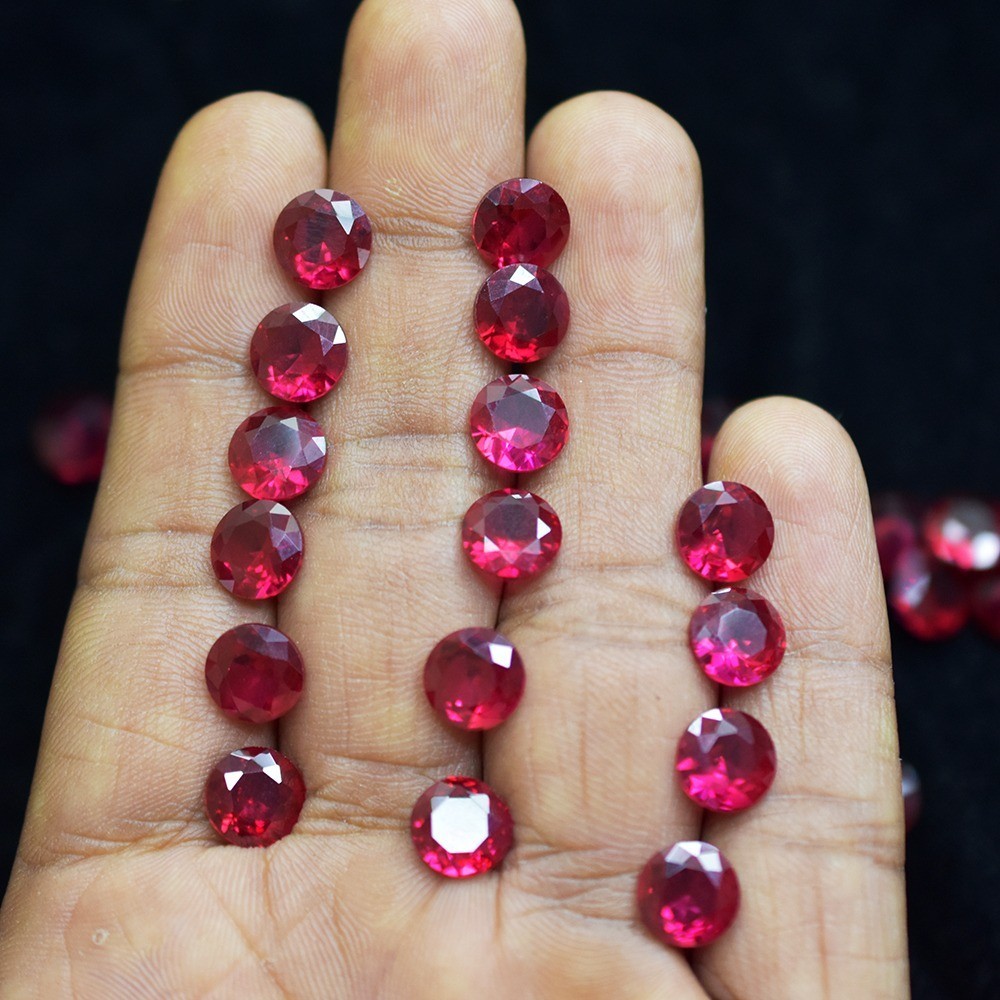 BURMESE Natural Red Ruby 5000 Ct Round Shape CERTIFIED Loose Gemstone Lot