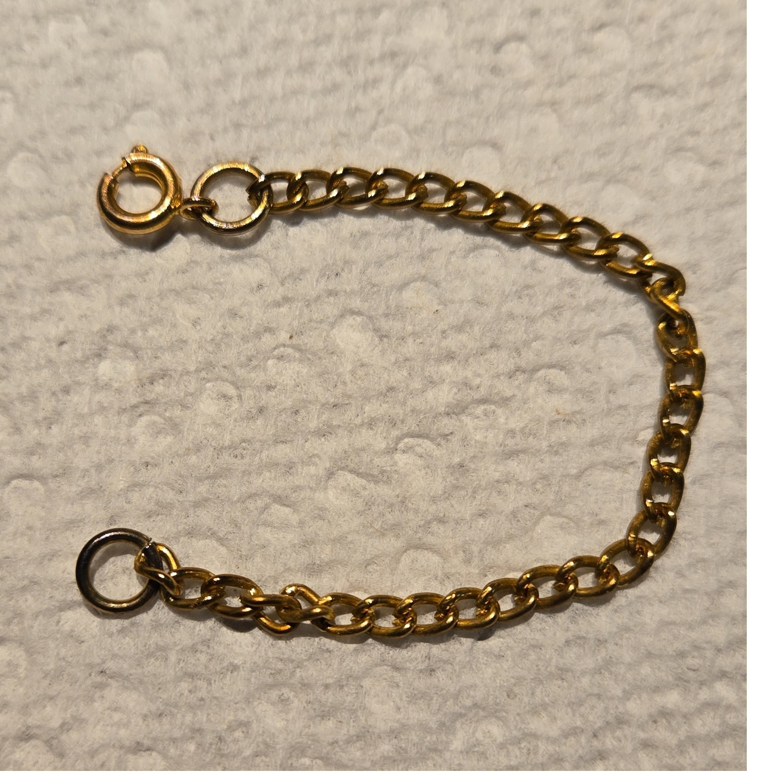Metal Chain Necklace Extension with Spring Ring Clasp, Approx. 4 Inch