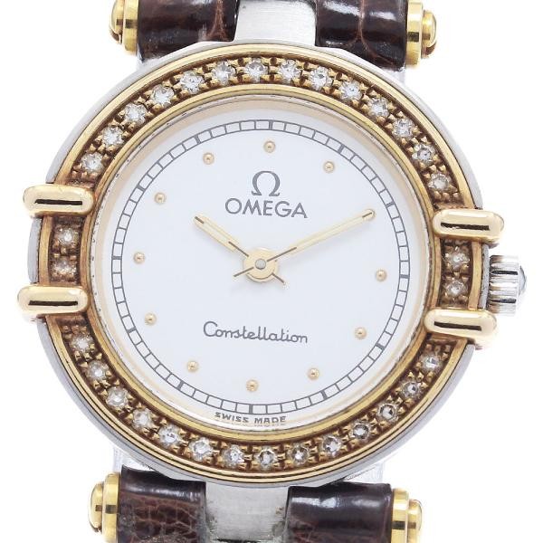 OMEGA Constellation 22mm SS White Dial Quartz Watch #C9932