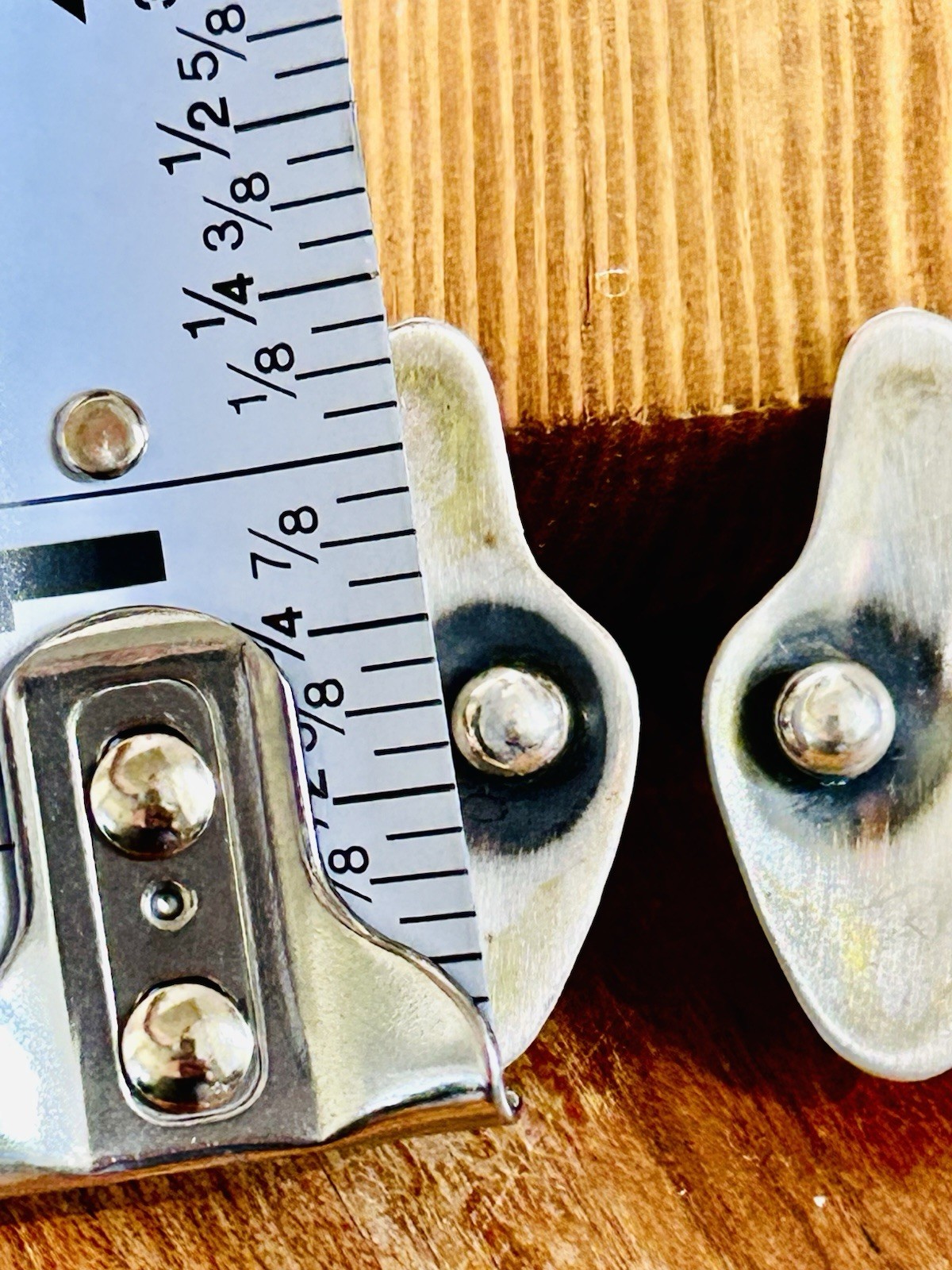 Vintage Otto Robert Bade ORB Modernist Sterling Silver Clip On Earrings 7.35 Gr.