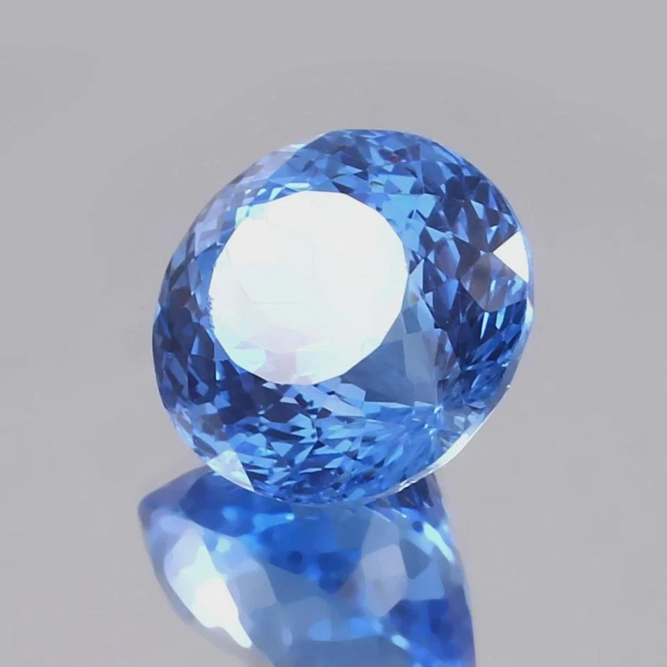 Natural Santa Maria Blue Aquamarine 12×12 mm Round Cut Gemstone Certified