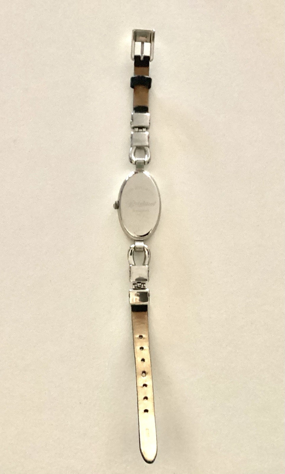 Brighton Bangkok Watch Black Leather Silver Needs Battery