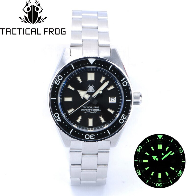 TACTICAL FROG 62MAS NH35A Diver 200M Automatic Mechanical Watch 316L 43mm C3