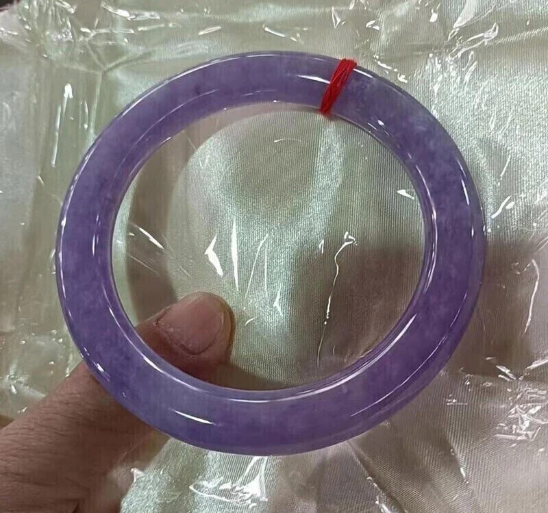Natural ice Lavender&Purple Myanmar Jade jadeite bracelets bangle 54mm
