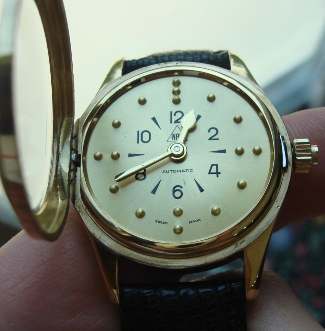 NFB Braille 17 Jewel Swiss Automatic ETA 2776 Low Vision Incabloc wristwatch
