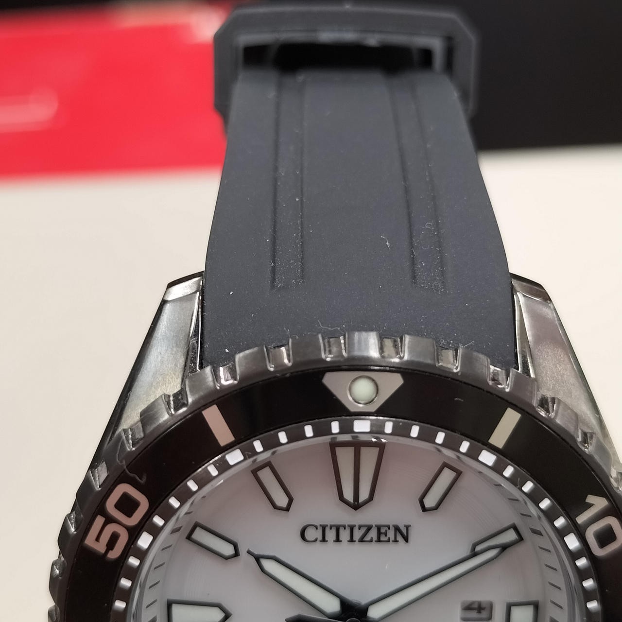 CITIZEN WATCH PROMASTER E168-003FR09 Eco-Drive Quartz Analog Watch Used Japan