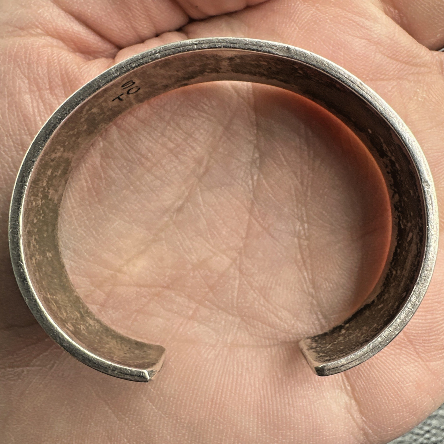 Vtg Early Tommy Singer Cuff Bracelet Sterling Sz 5.5 – ~6 Navajo 34.2g 13.5mm