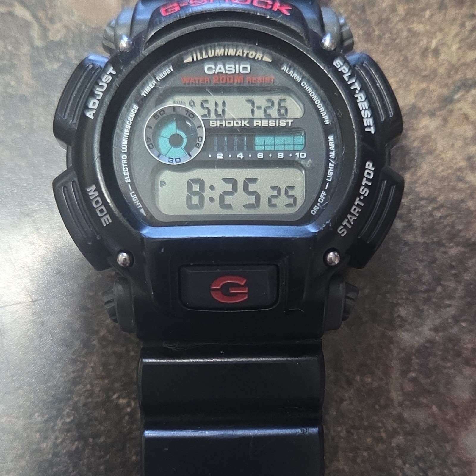 Casio G-SHOCK Men’s Digital Quartz Illuminator 200m Black Resin Strap