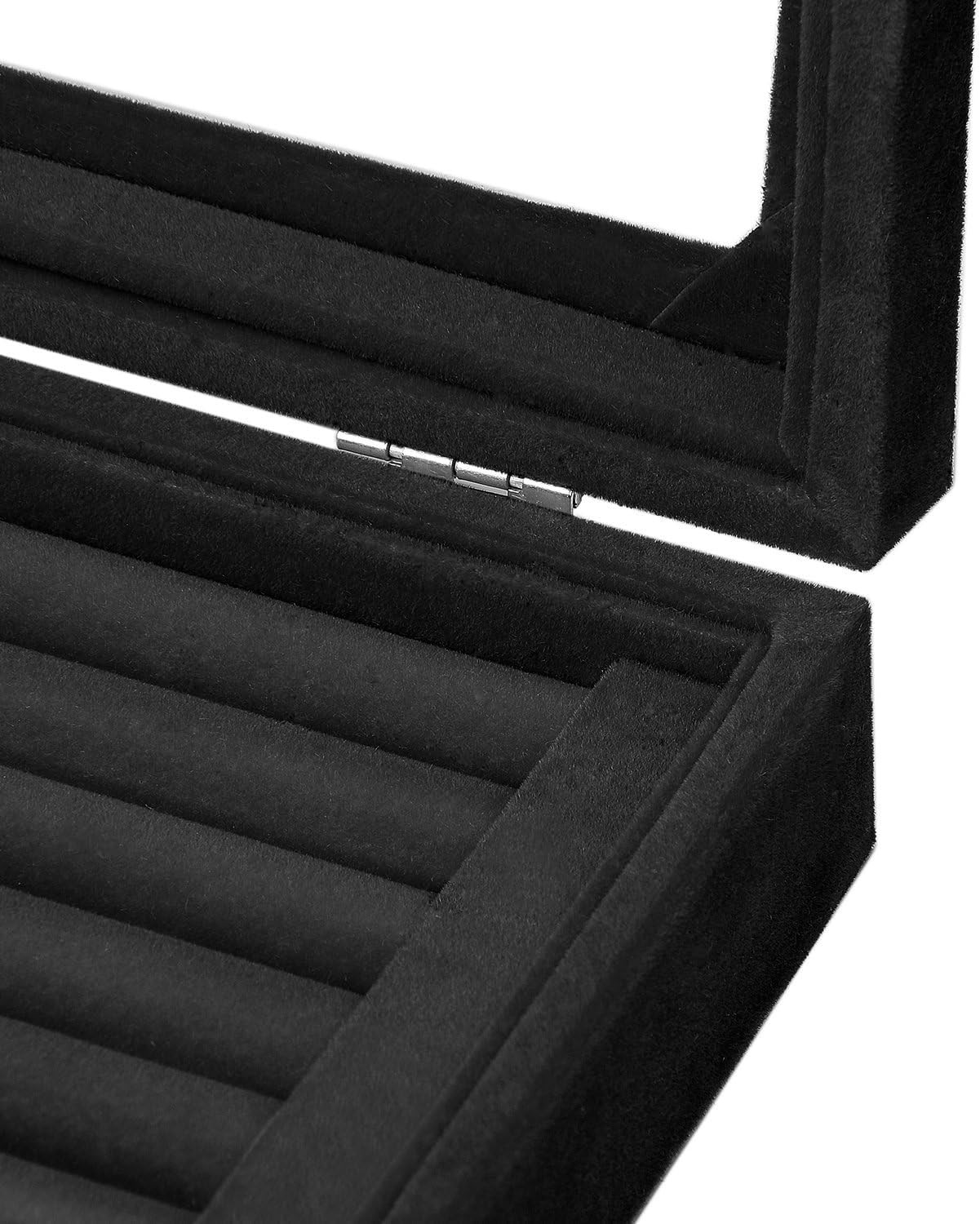 EONGOA Jewelry Box Rings Organizer Tray 7 7.87 x 5.90 x 1.77 inches, Black