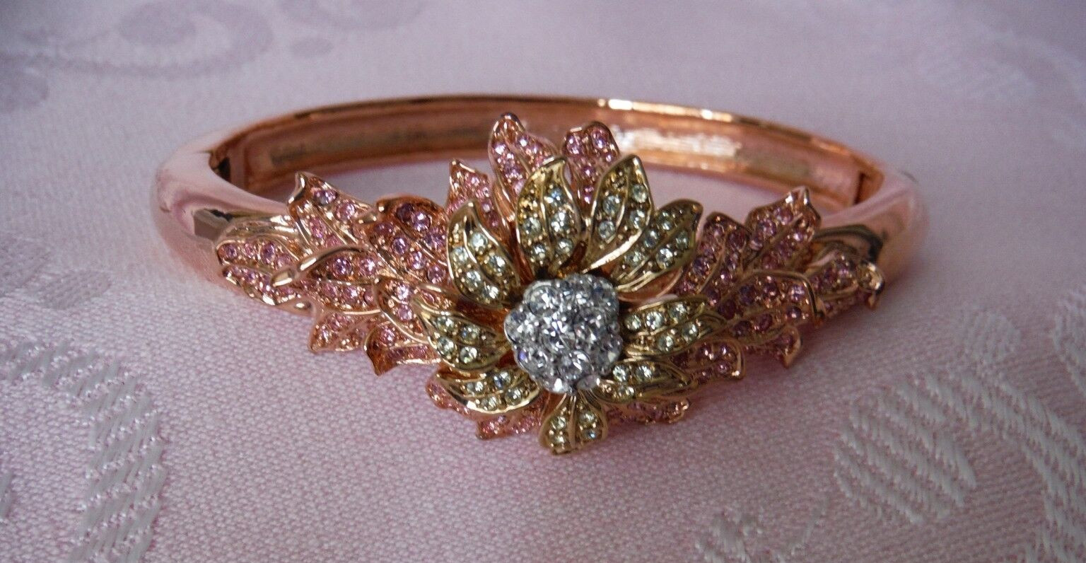 NOLAN MILLER Parc de Bagatelle Rose Gold Bangle Bracelet – MED/LRG – NEW