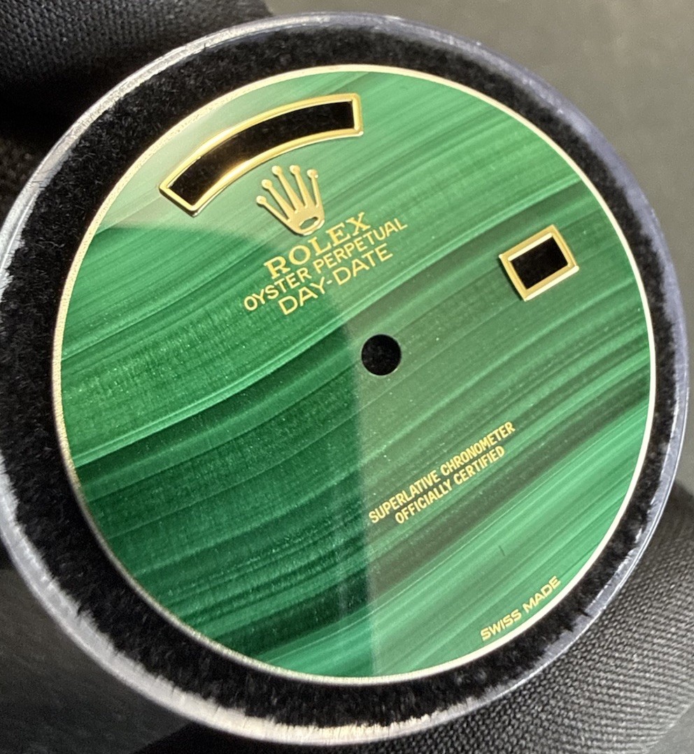 Rolex DayDate 36 Custom Malachite Stone Dial For Ref. 18238-18038-118238