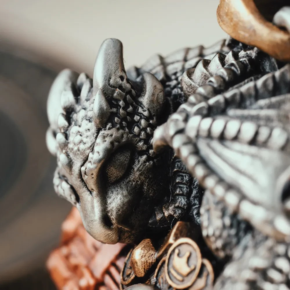 Dragon Treasure Chest Pendant Necklace Keepsakes Jewelry Gift for Men Women