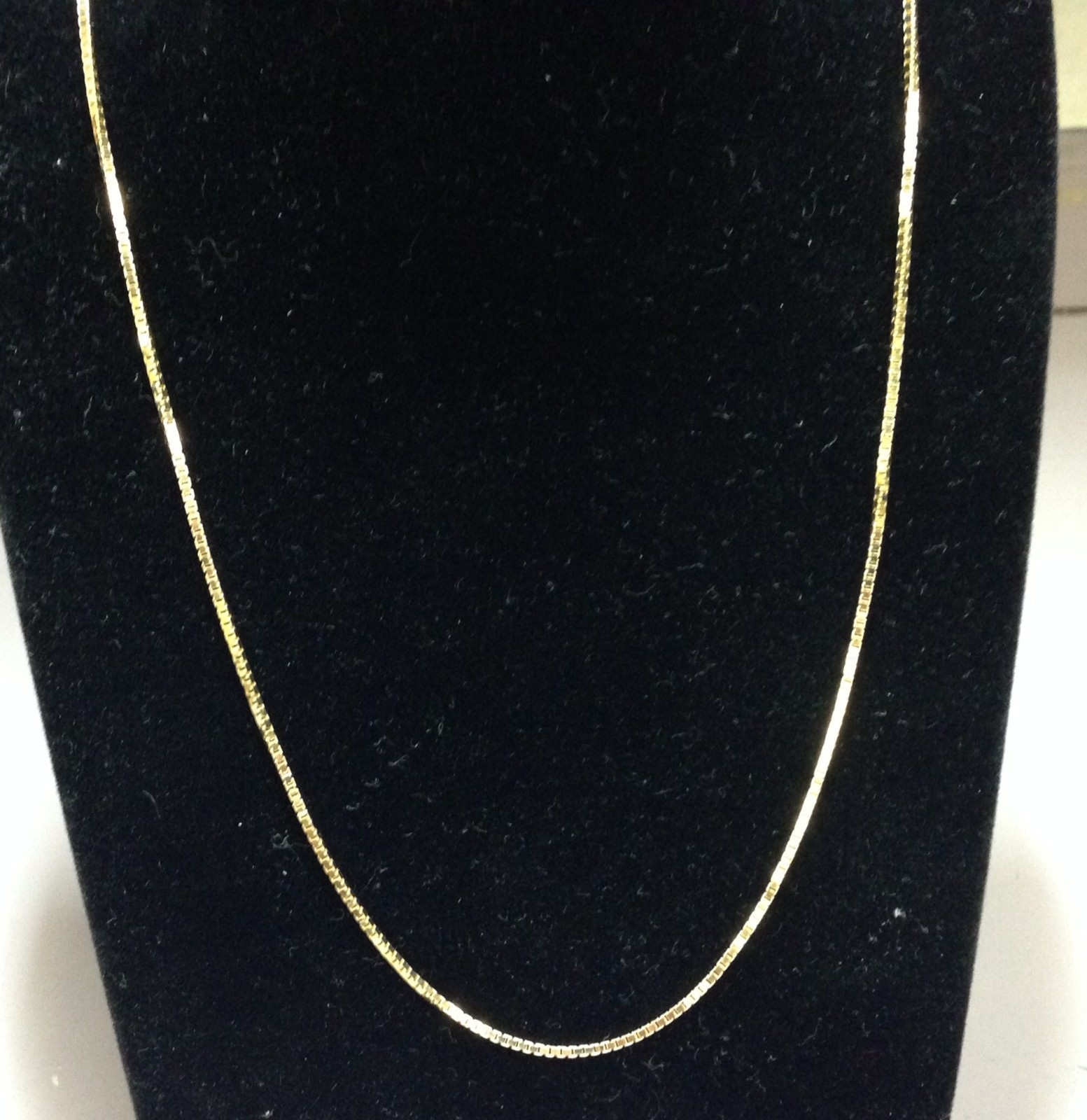 10k Yellow Gold 24″ Classic Box Link Pendant Chain/Necklace 1.4mm 7.5 Grams
