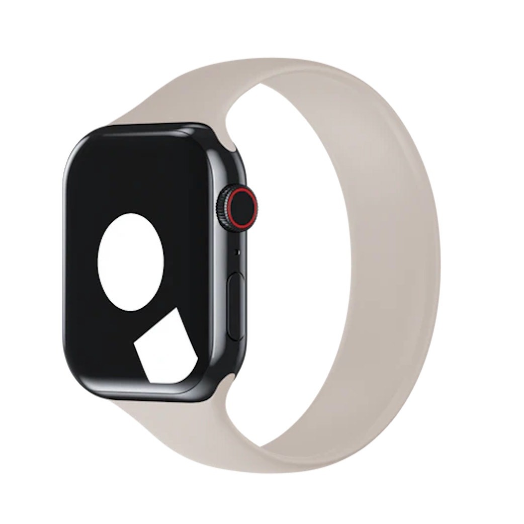 Apple Watch Solo Loop Band 45mm Starlight Beige Size 4 Liquid Silicone
