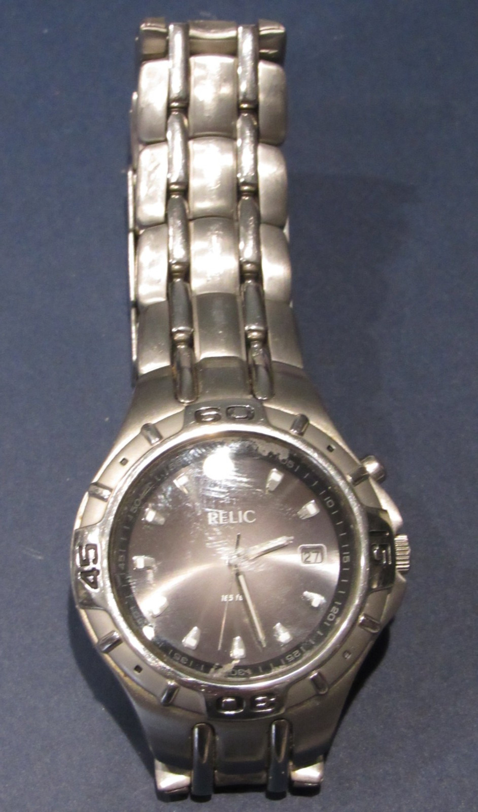 Relic Wet Men’s 50 Meter / 165 Feet Stainless Steel Silver/ Gray 39mm Watch