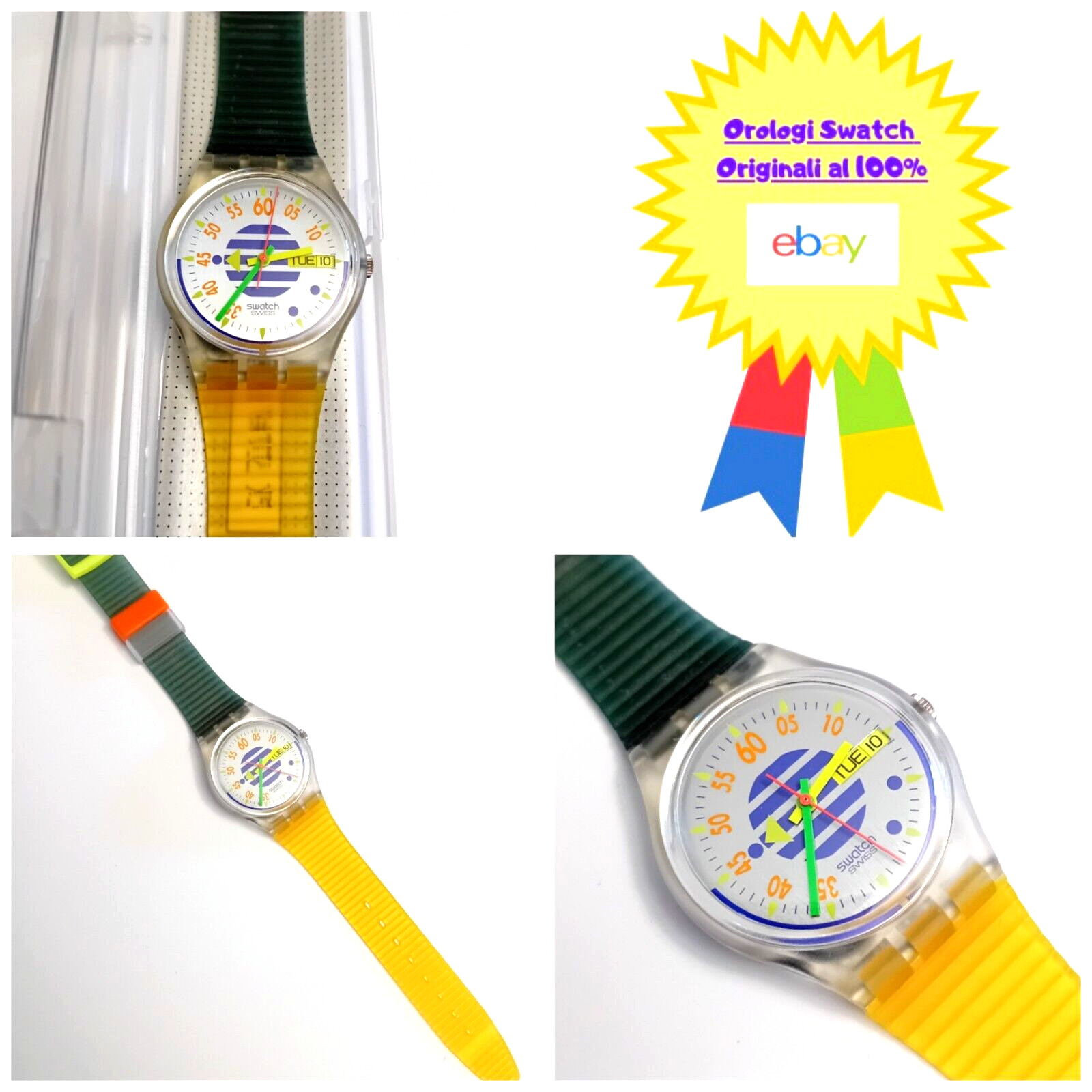 Swatch Gent New High Pressure GK701 1992 Vintage Wrist Watch 90s NOS