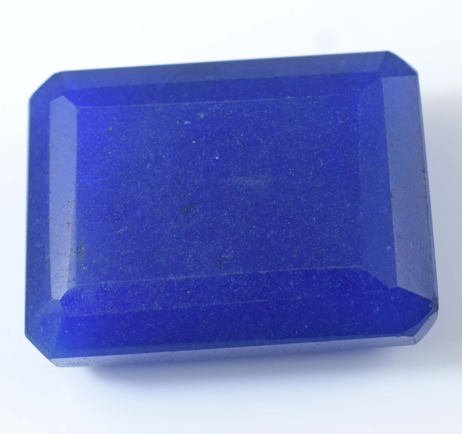 African Big Size Blue Sapphire Natural Emerald Cut Certified Gemstone KH12