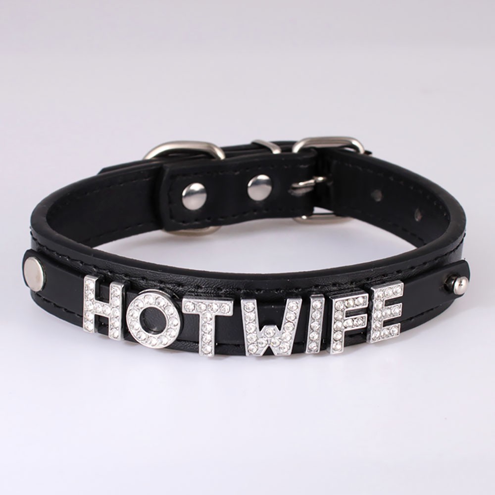 Gothic Wedding Accessories BDSM Collar Punk Choker Necklace Custom Letters Sweet