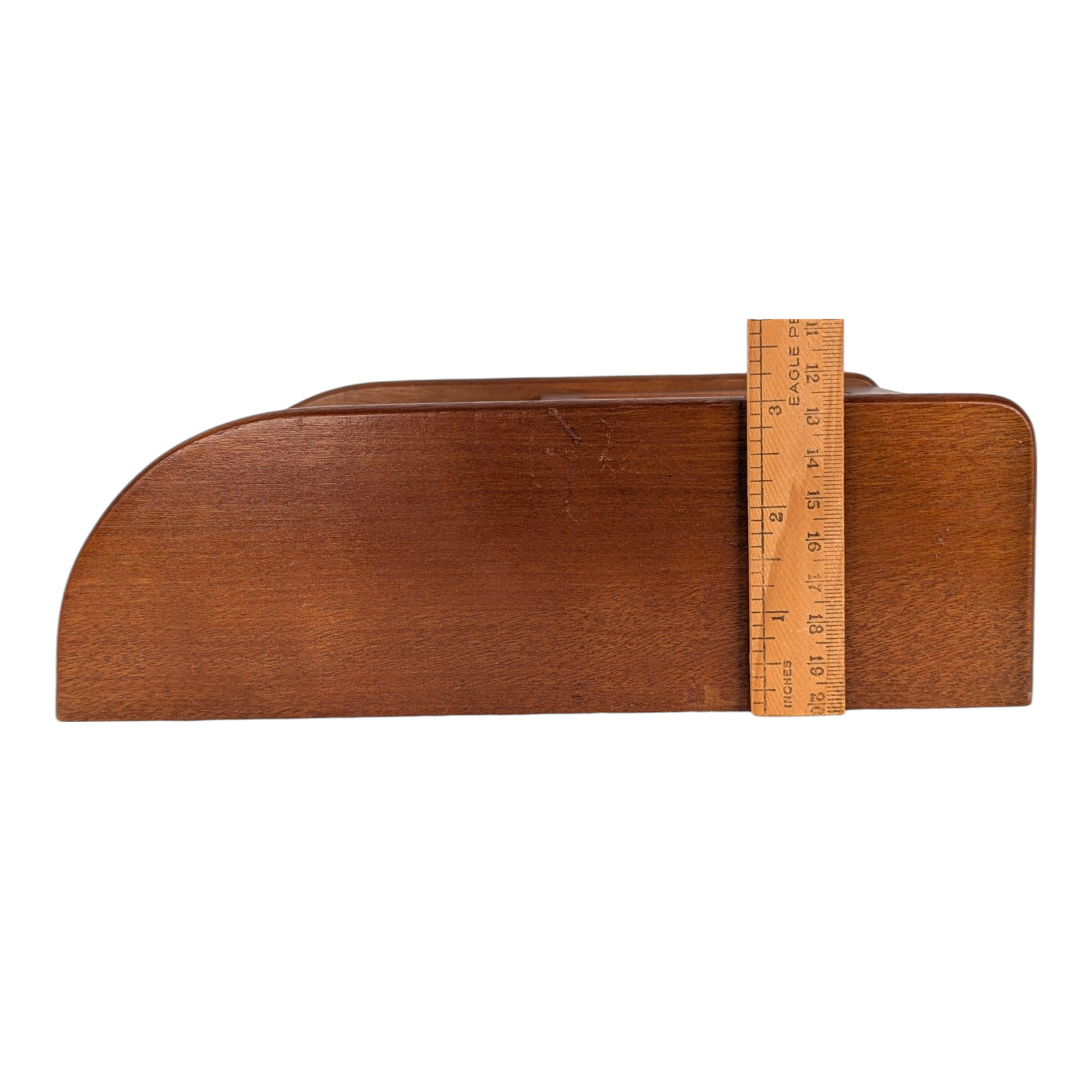 MCM Mid-Century Modern Vanity Table Top Jewelry Box – Wood With Acrylic Top
