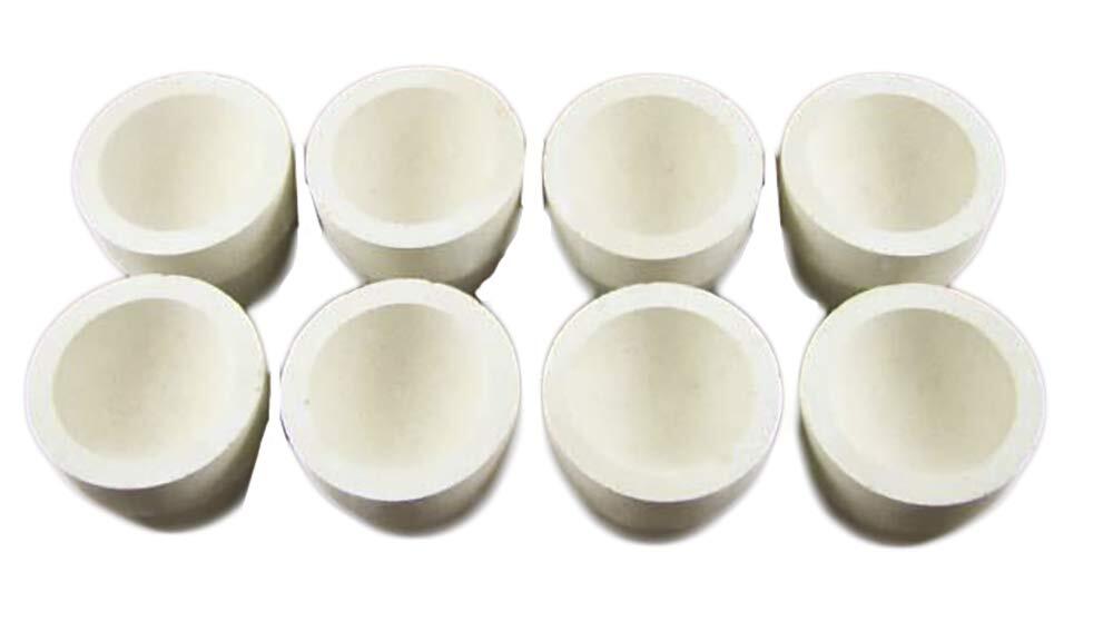 Lot of 8 – # 8AM Mabor Cupel 1-3/4 Gold-Assay-Smelting-Refining-Melting-Cupels