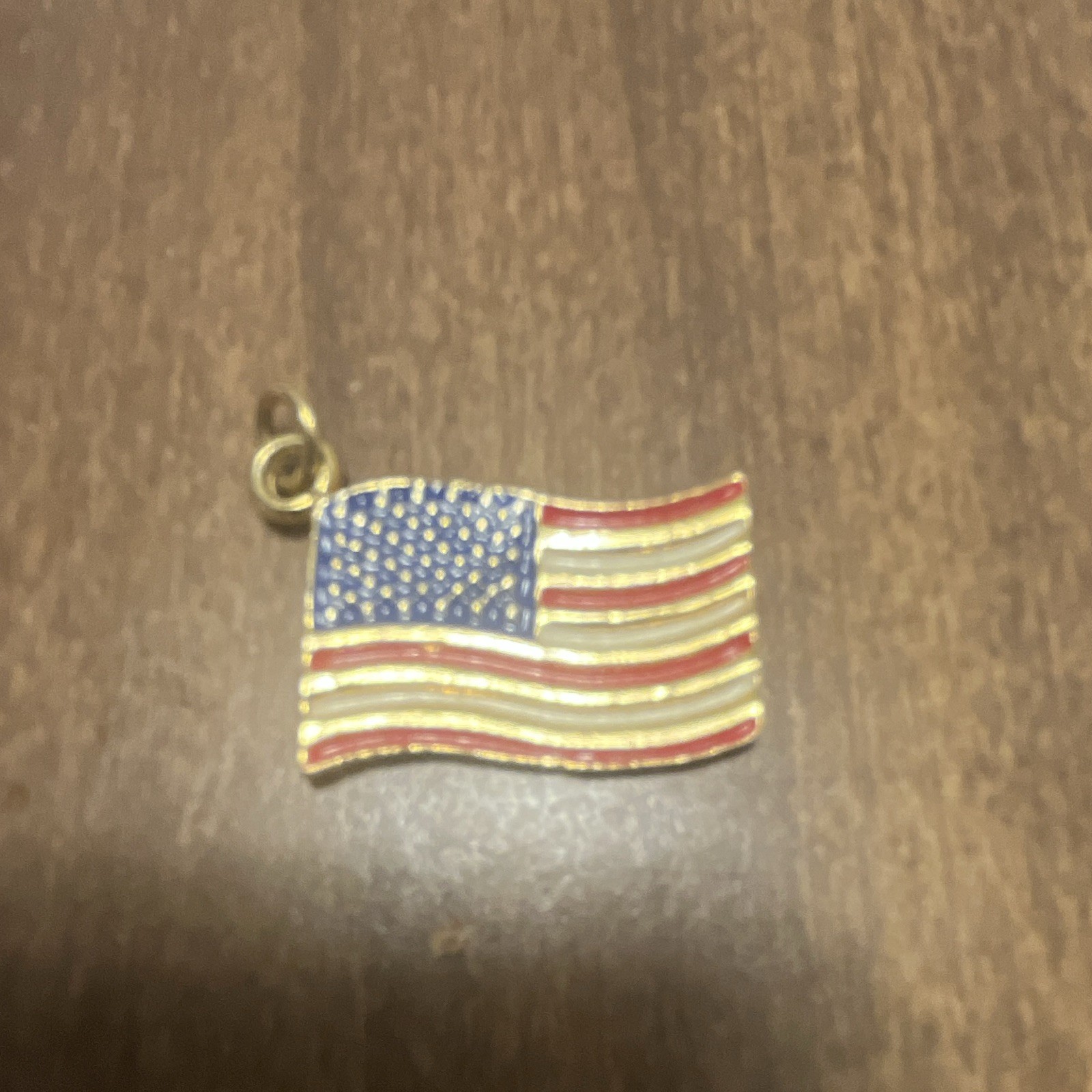 Mixed Lot 4 USA Flag Enamel Fashion Pins & Pendant Charm Set, Multicolor