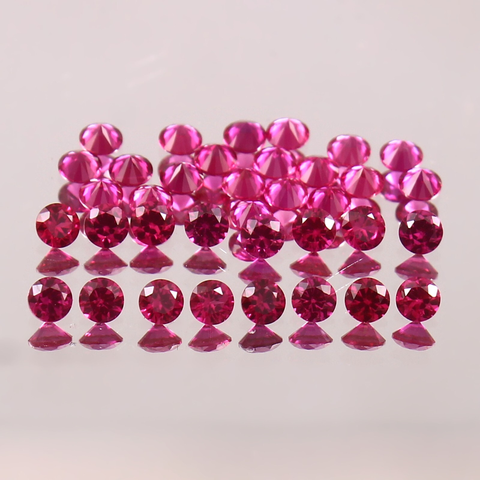AAA 2×2 MM Natural Mozambique Ruby Round Loose Gemstone Cut 100 Pcs Lot