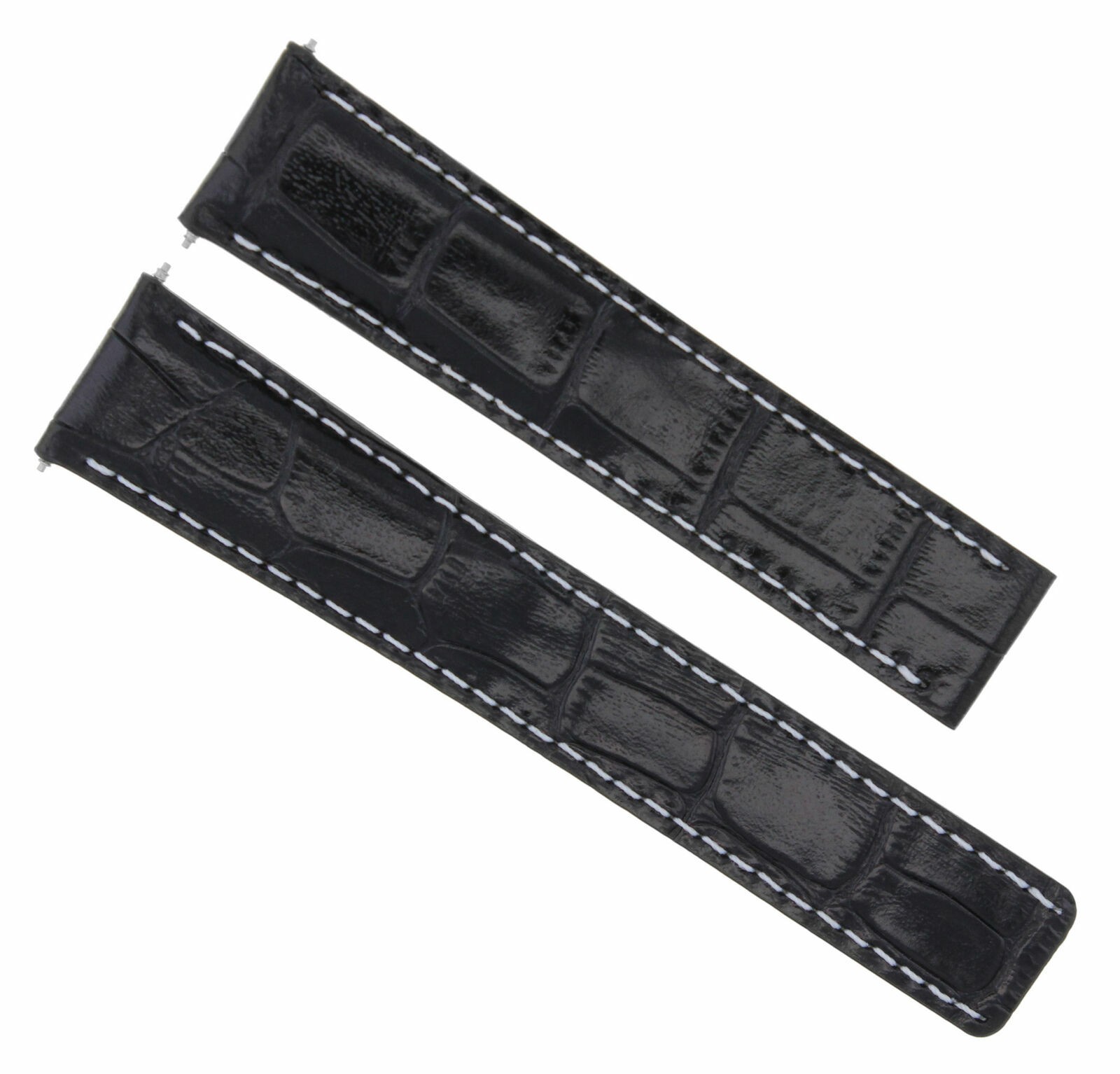 18MM LEATHER STRAP BAND FOR 18/16 TAG HEUER F1 WA1218 DEPLOYMENT CLASP BLACK WS