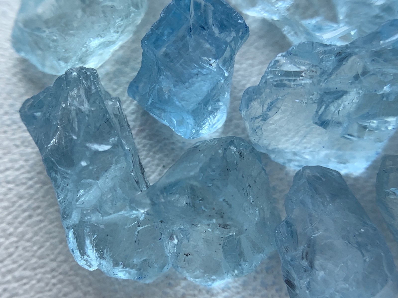 10.60 gram Gorgeous Nice Color Aquamarine lot from Mozambique