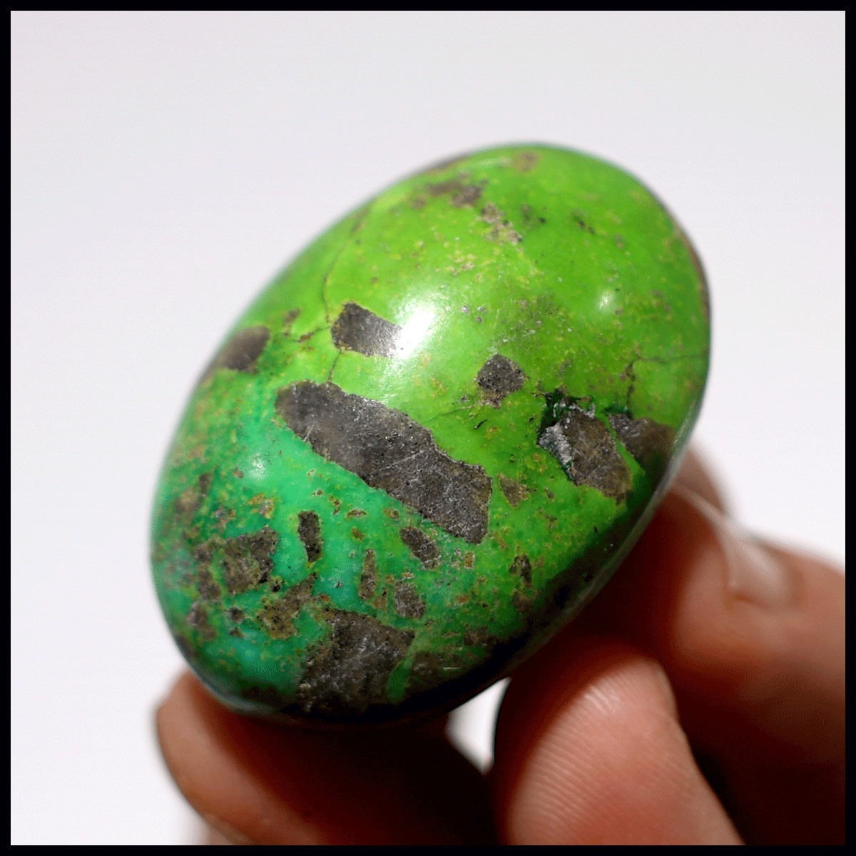 Rare Spring Green 105 CT Natural Persian Turquoise 37mmx26mm Cabochon Gemstone